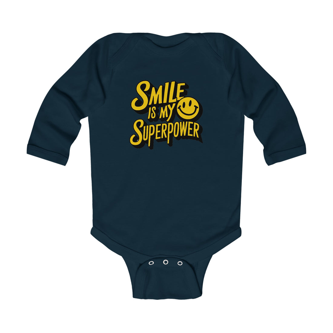 "Smile is my superpower" Infant Long Sleeve Bodysuit