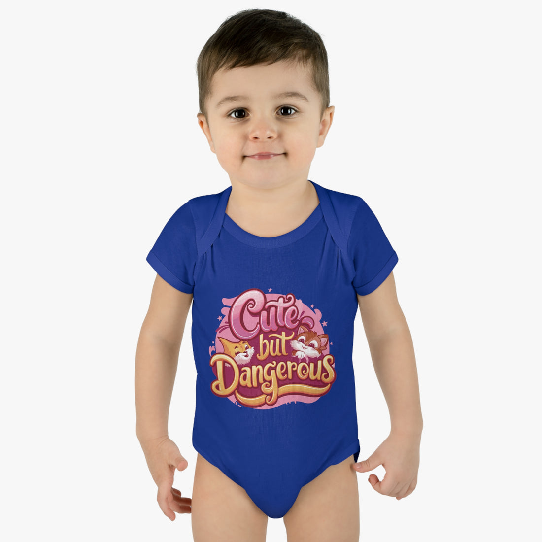 "Cute but dangerous" Infant Baby Rib Bodysuit