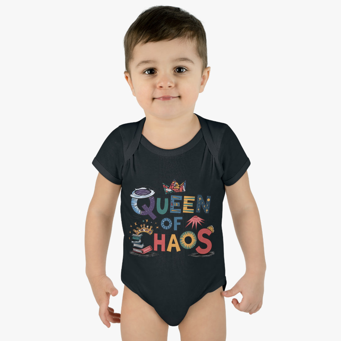 "Queen of chaos" Infant Baby Rib Bodysuit