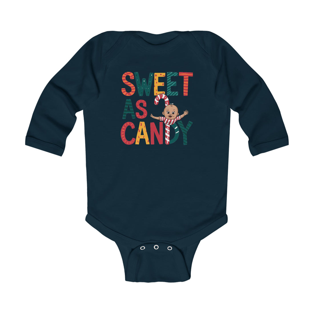 "Sweet as candy" Infant Long Sleeve Bodysuit