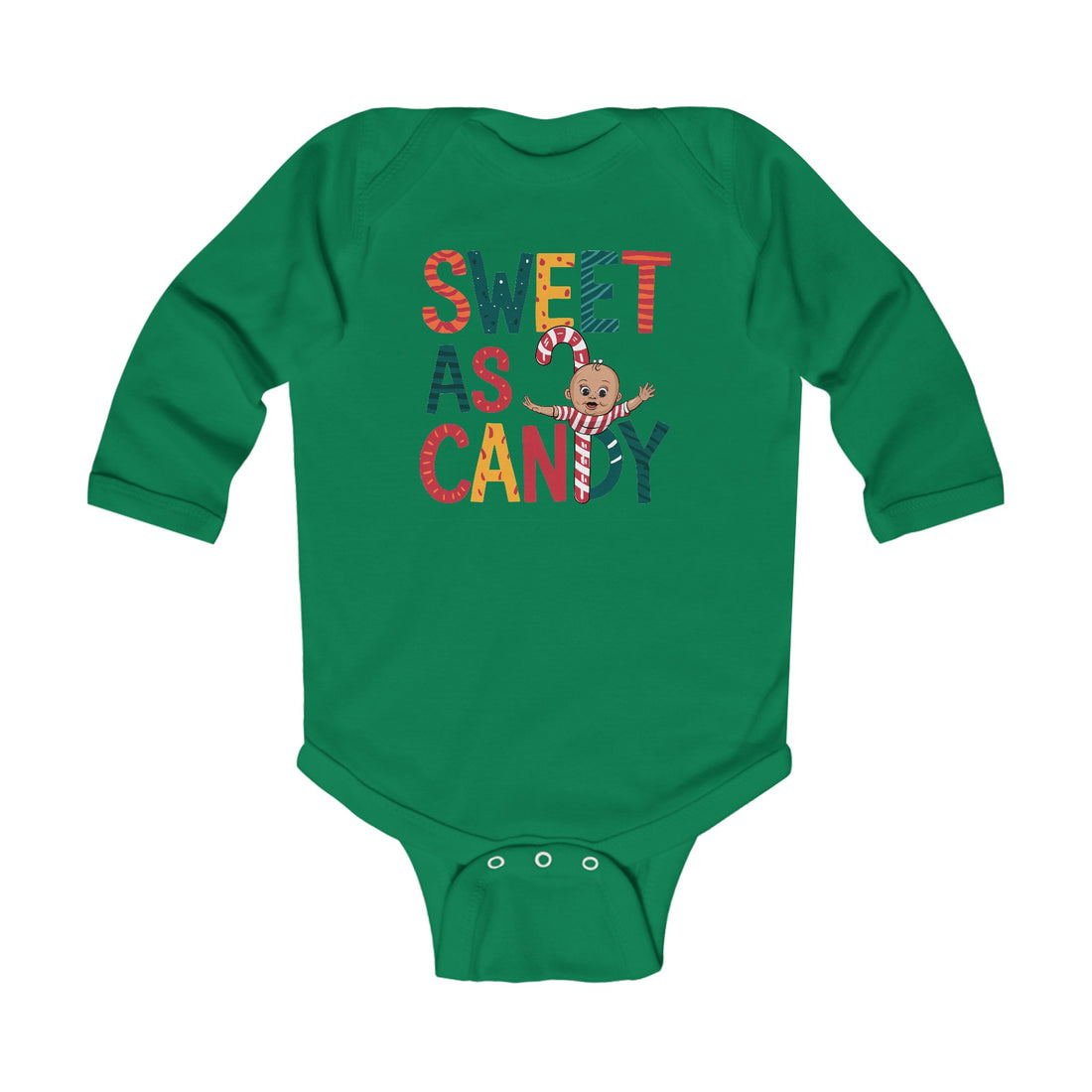 "Sweet as candy" Infant Long Sleeve Bodysuit