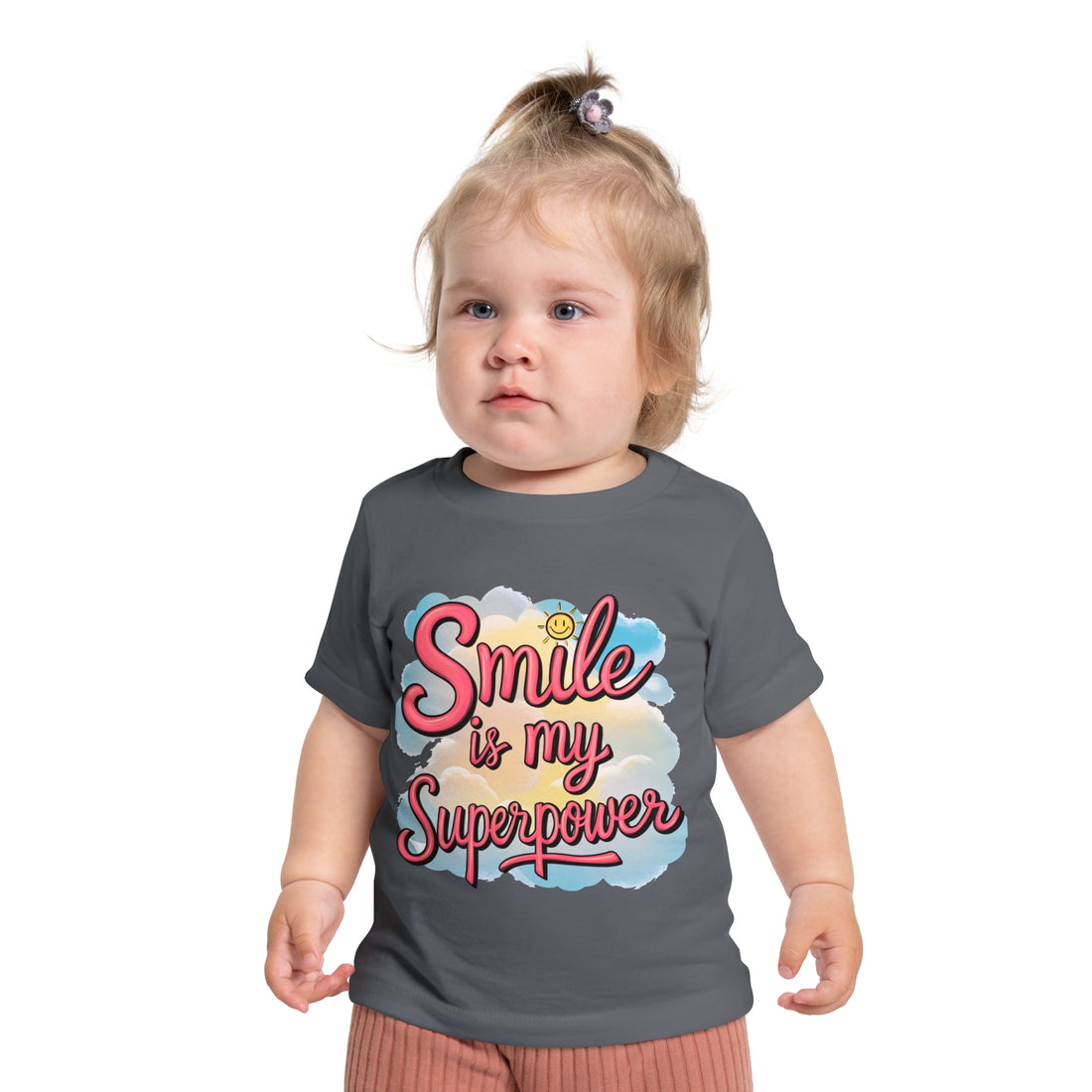 "Smile is my superpower" Baby Short Sleeve T-Shirt