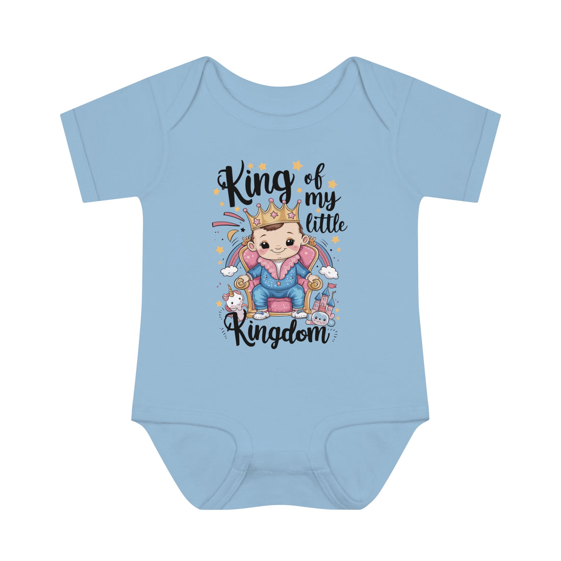 "King of my little kingdom" Infant Baby Rib Bodysuit