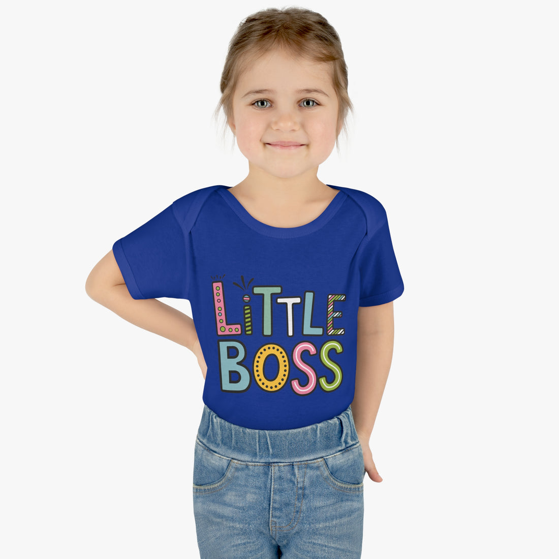 "Little boss" Infant Baby Rib Bodysuit