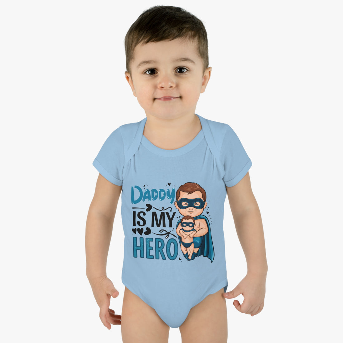 "Daddy is my hero" Infant Baby Rib Bodysuit