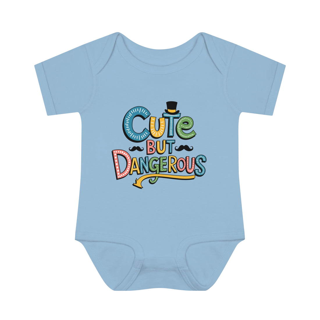 "Cute but dangerous" Infant Baby Rib Bodysuit