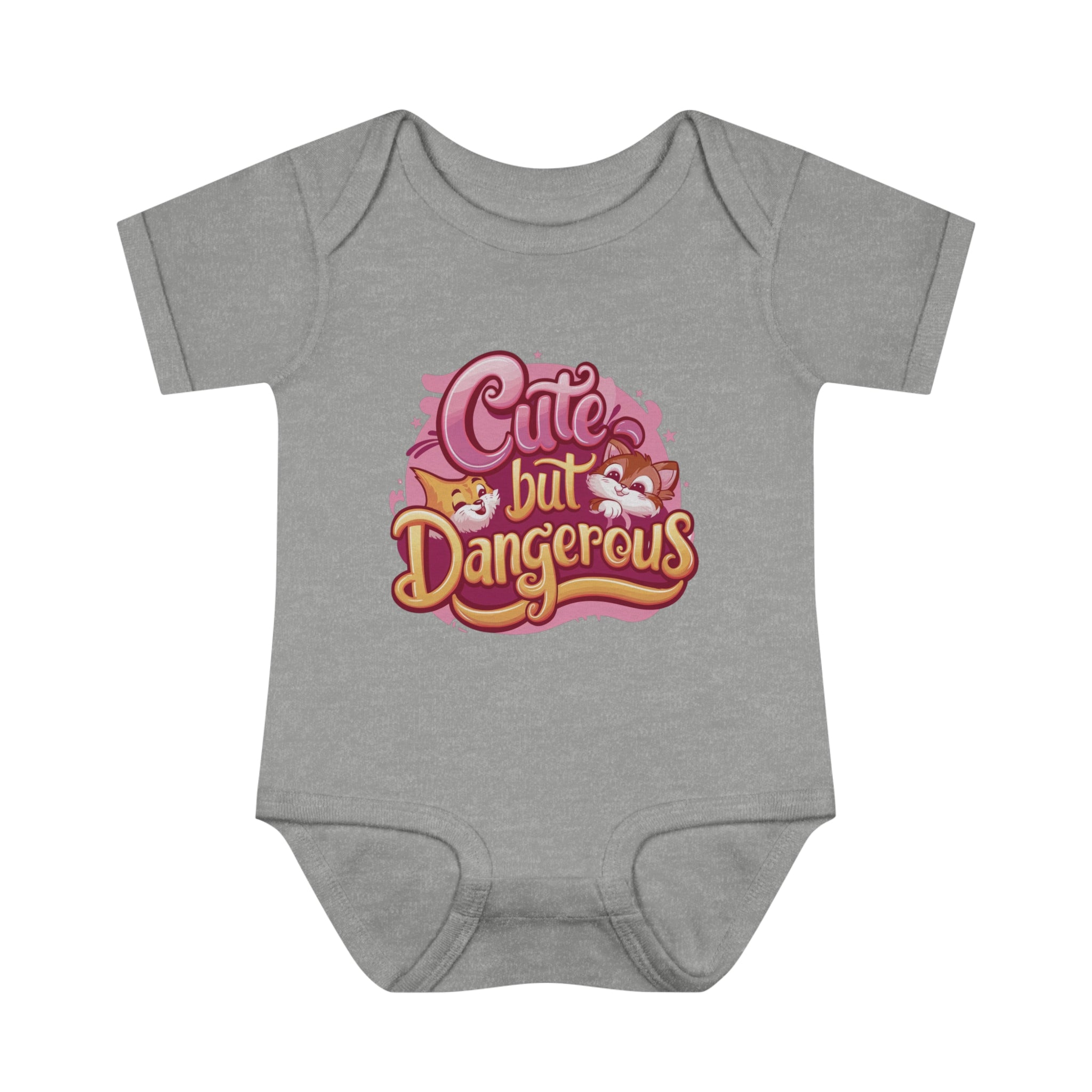 "Cute but dangerous" Infant Baby Rib Bodysuit