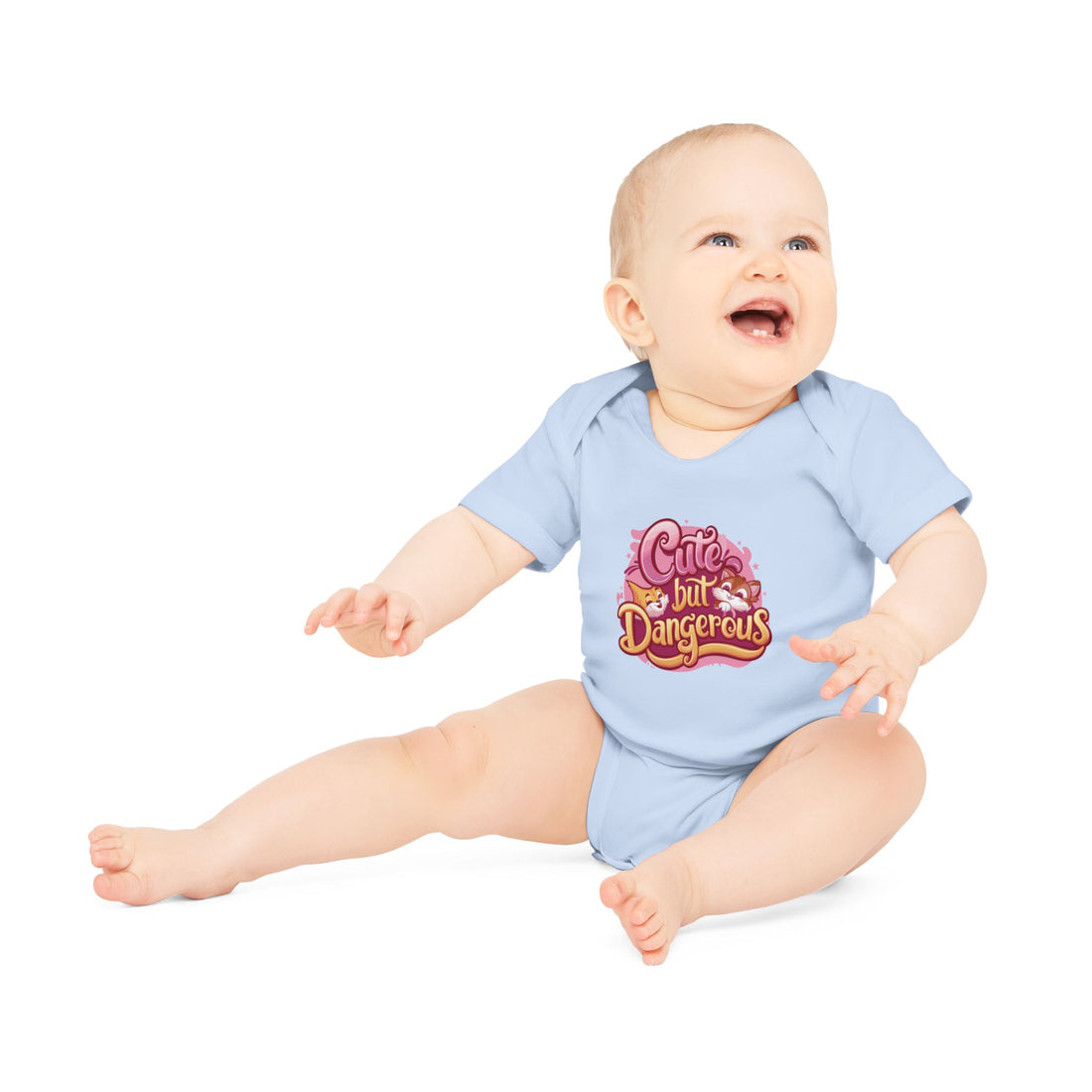 "Cute but dangerous" Baby Organic Short Sleeve Bodysuit