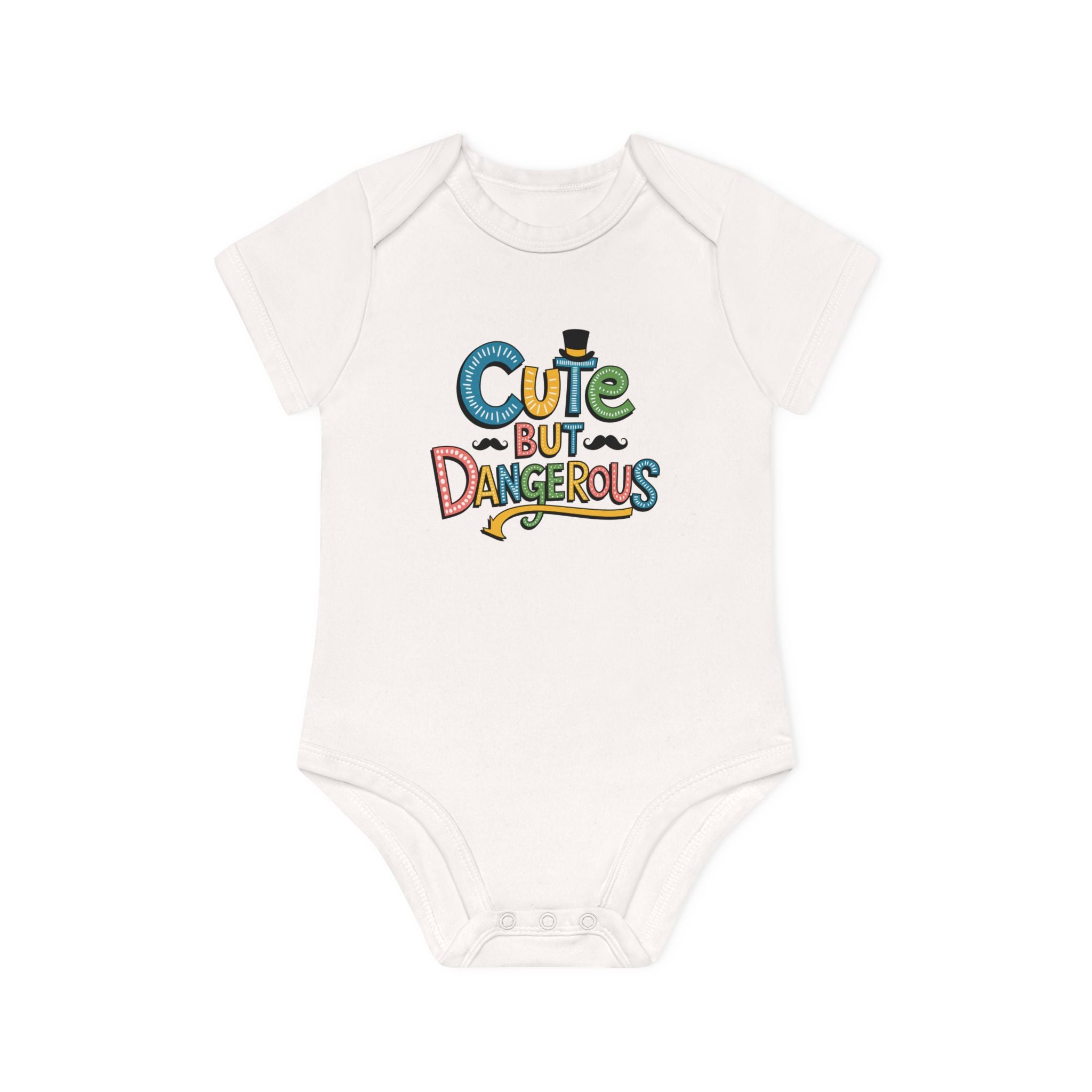 "Cute but dangerous" Baby Organic Short Sleeve Bodysuit