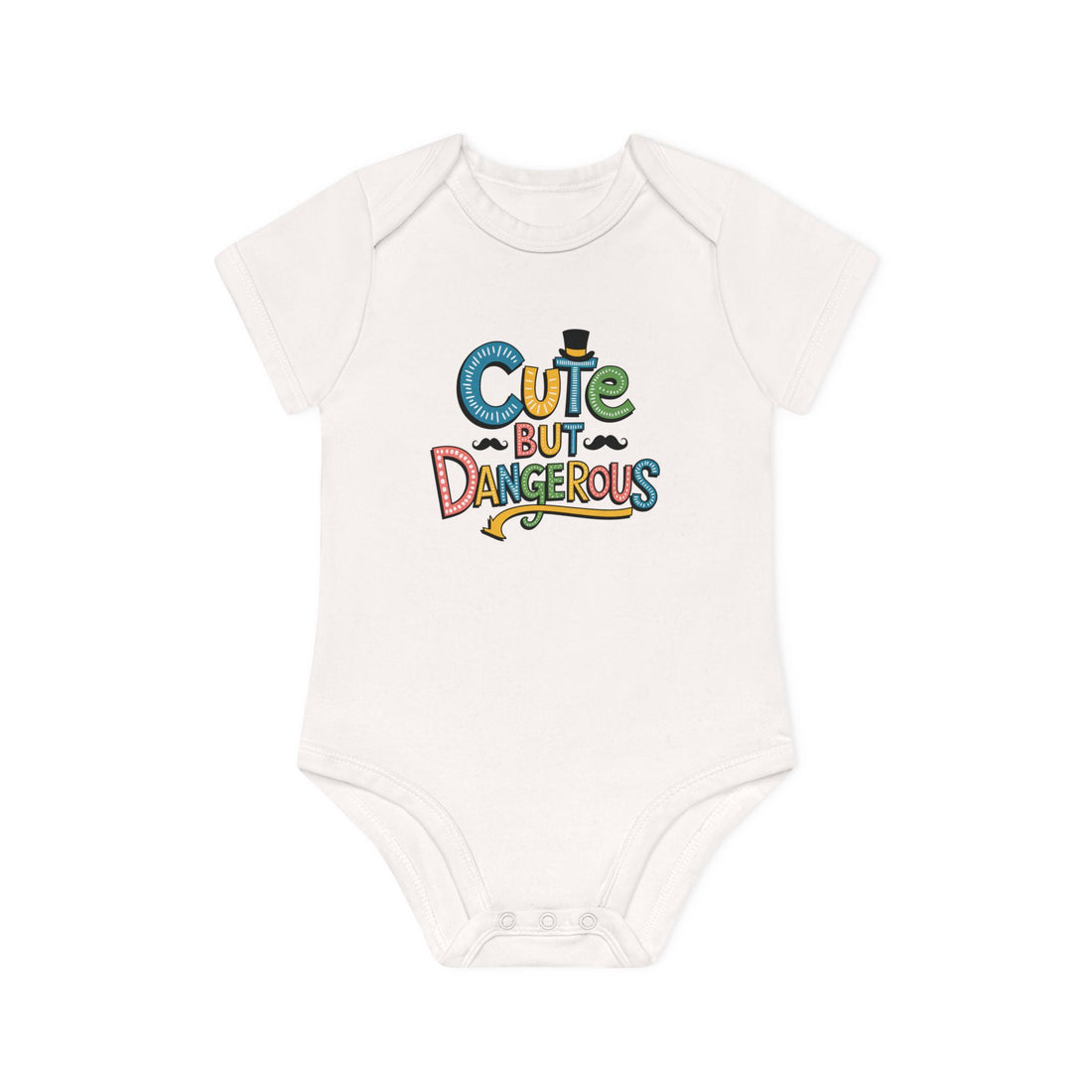 "Cute but dangerous" Baby Organic Short Sleeve Bodysuit