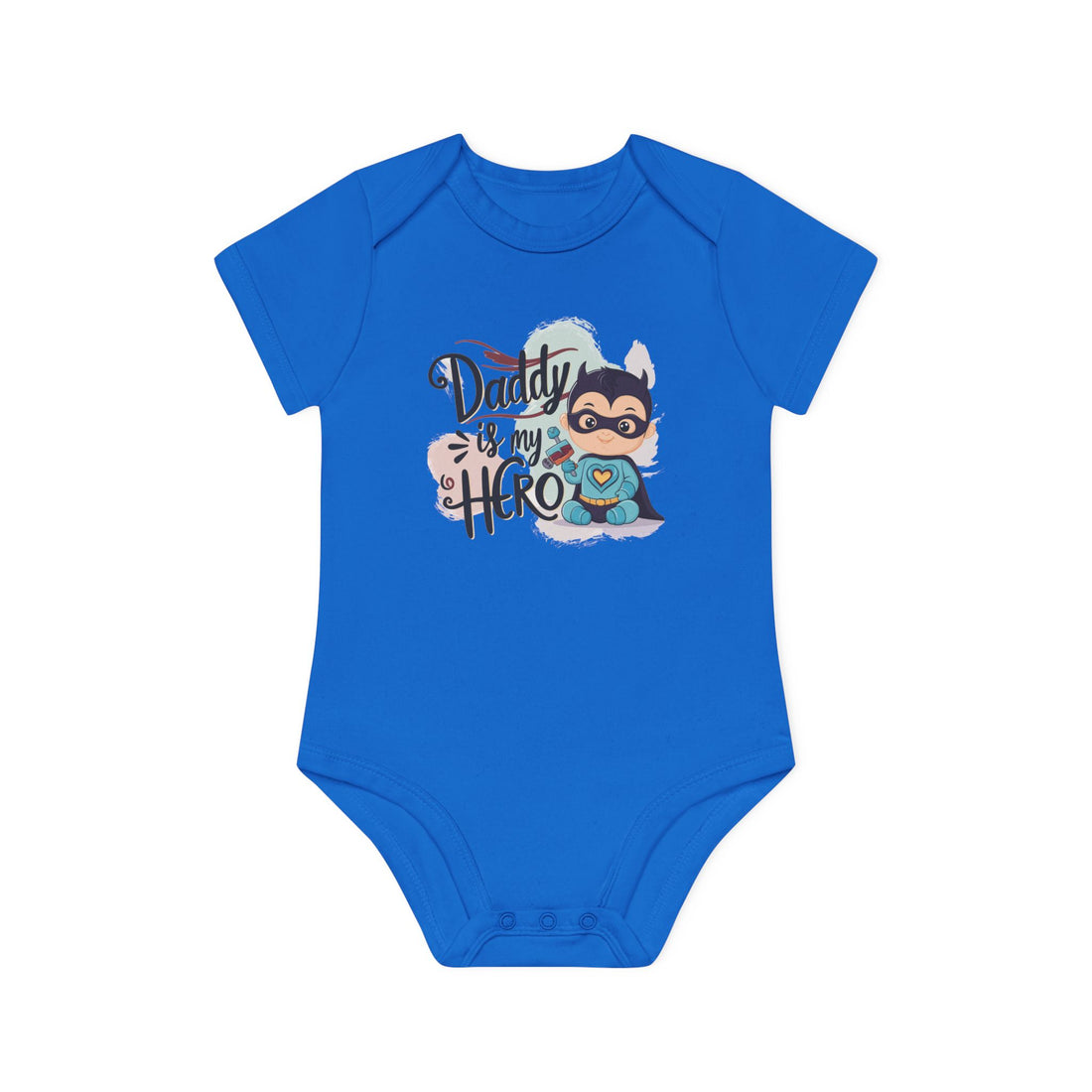 "Daddy is my hero" Baby Organic Short Sleeve Bodysuit