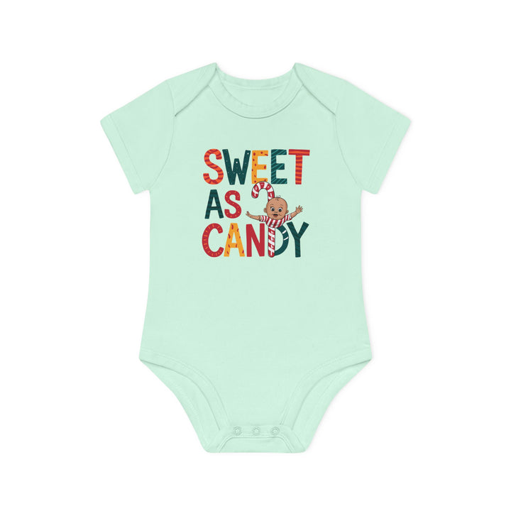 "Sweet as candy" Baby Organic Short Sleeve Bodysuit