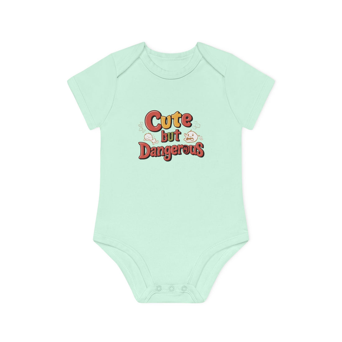 "Cute but dangerous" Baby Organic Short Sleeve Bodysuit