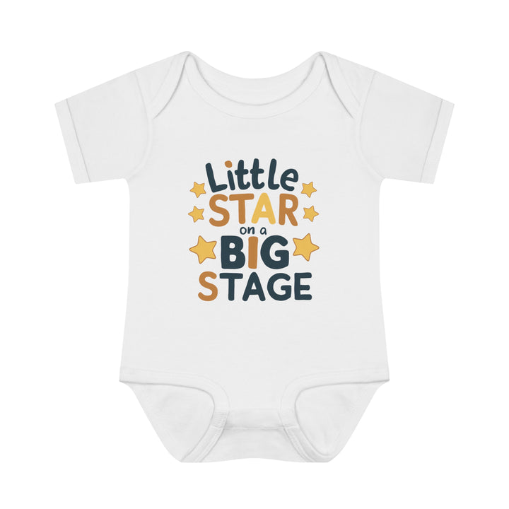 "Little star on a big stage" Infant Baby Rib Bodysuit