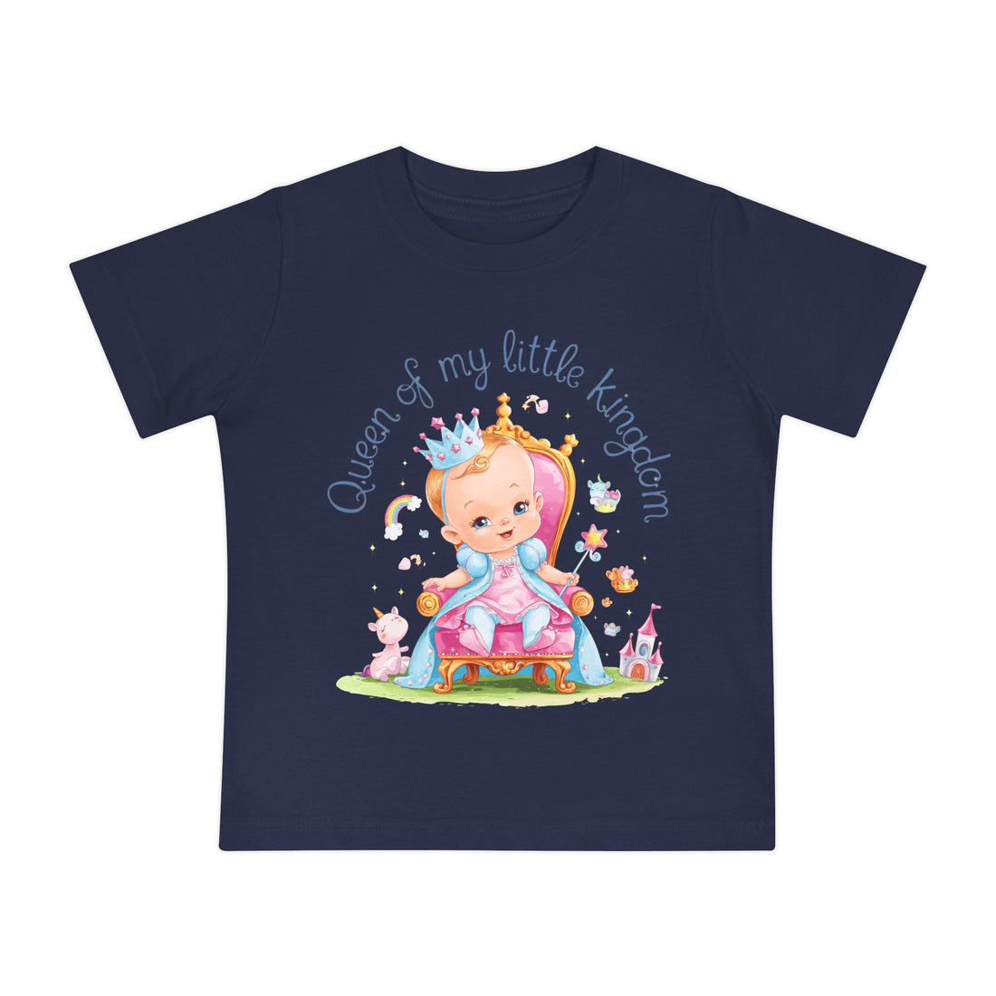 "Queen of my little kingdom" Baby Short Sleeve T-Shirt