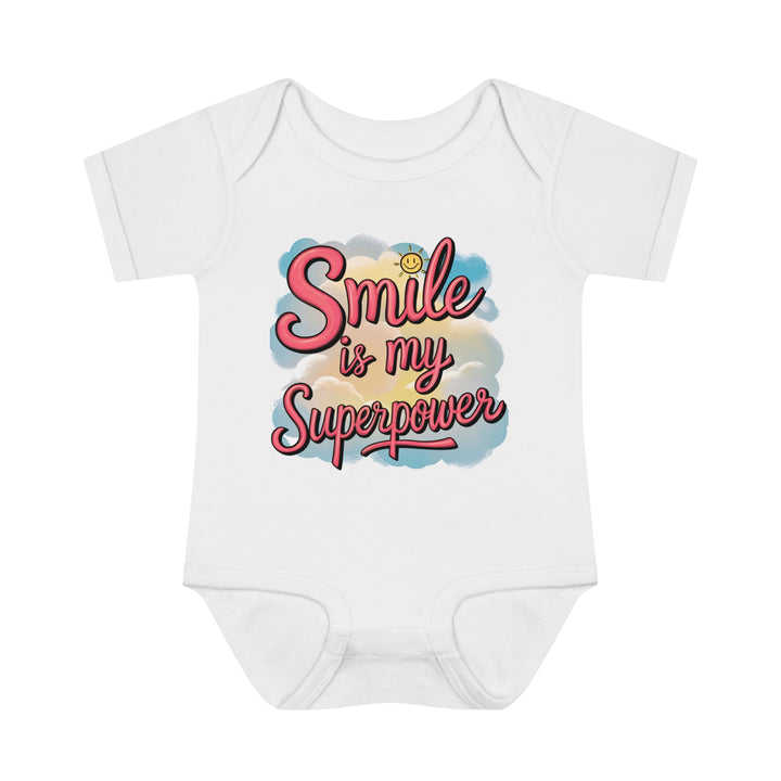 "Smile is my superpower" Infant Baby Rib Bodysuit