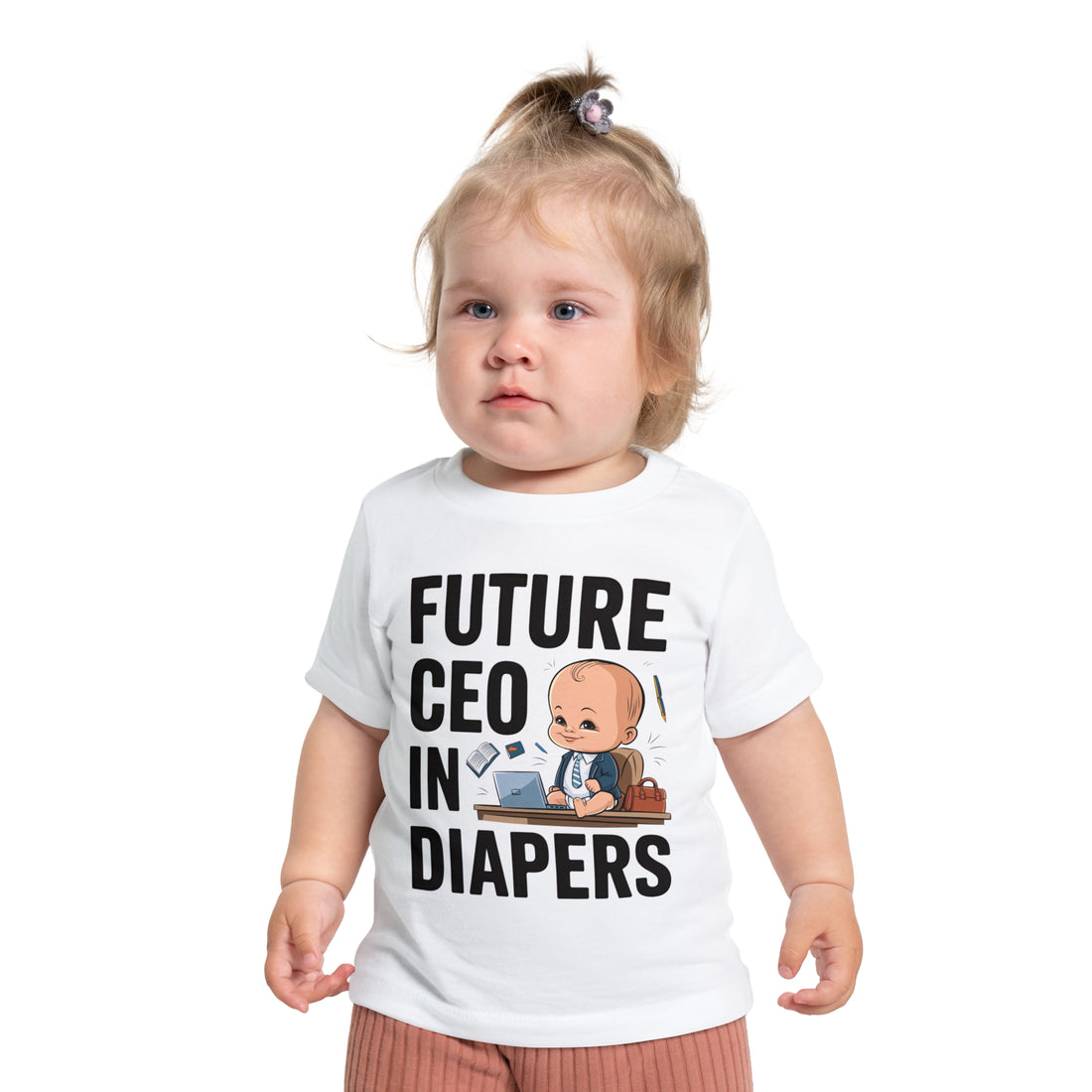 "Future CEO in diapers" Baby Short Sleeve T-Shirt