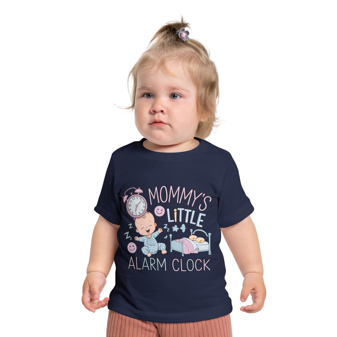 "Mommy's little alarm clock" Baby Short Sleeve T-Shirt