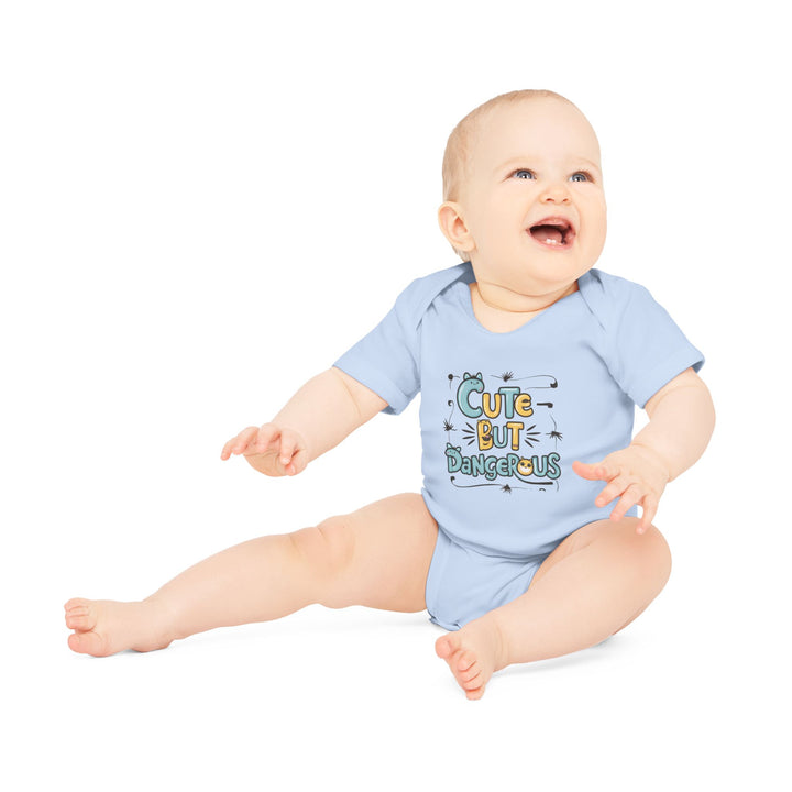 "Cute but dangerous" Baby Organic Short Sleeve Bodysuit