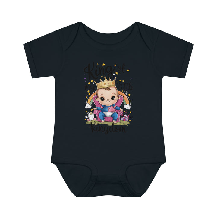 "King of my little kingdom" Infant Baby Rib Bodysuit