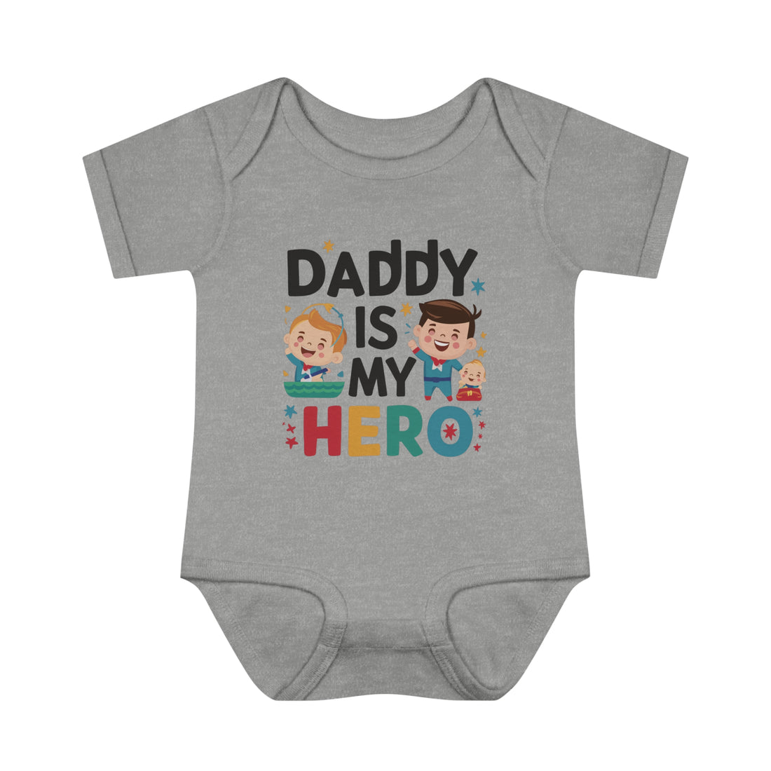 "Daddy is my hero" Infant Baby Rib Bodysuit