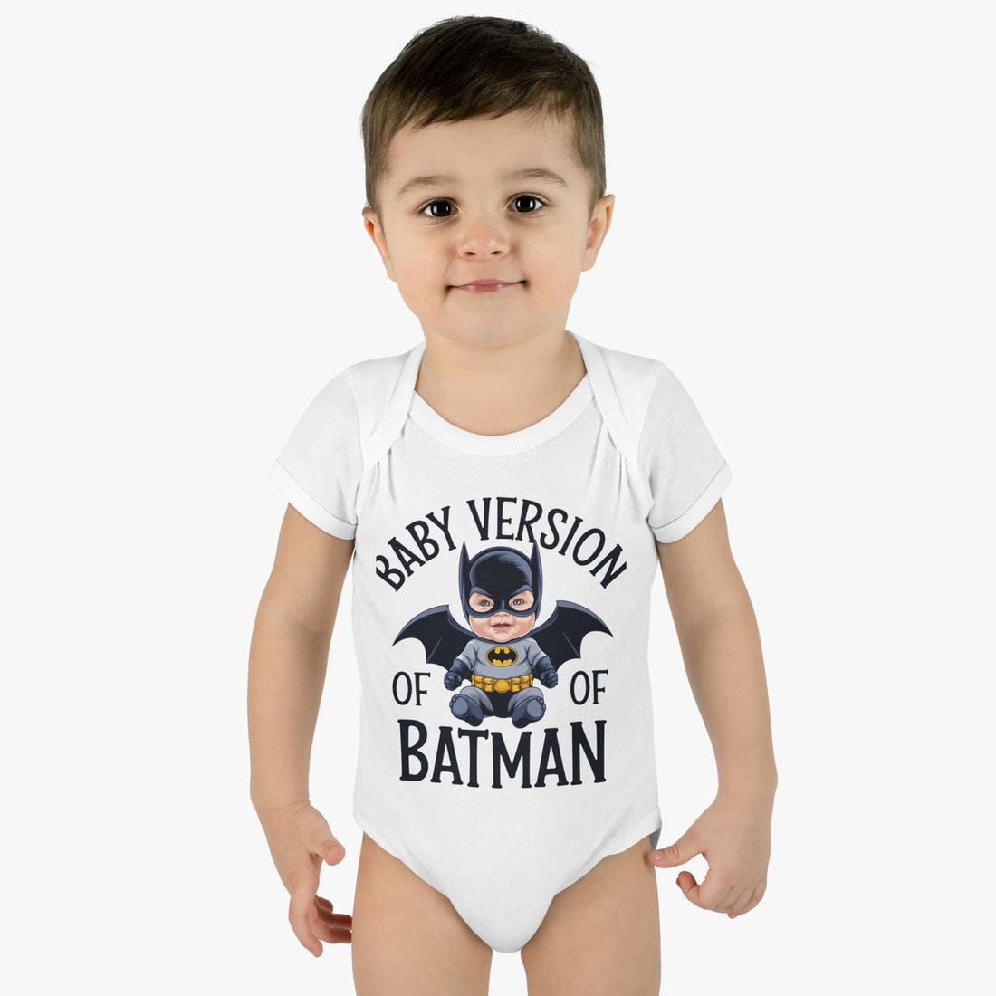 "Baby version of batman" Infant Baby Rib Bodysuit