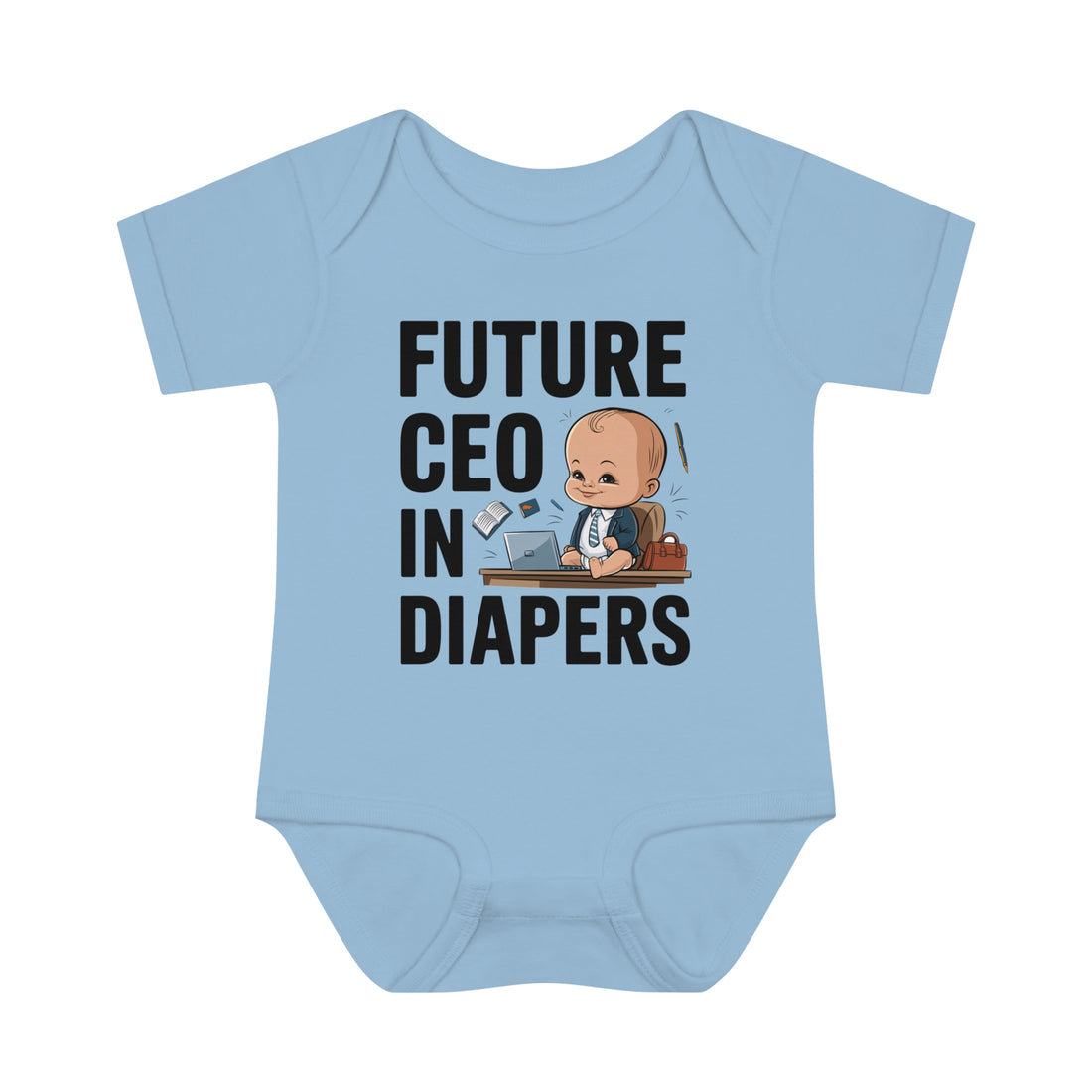 "Future CEO in diapers" Infant Baby Rib Bodysuit