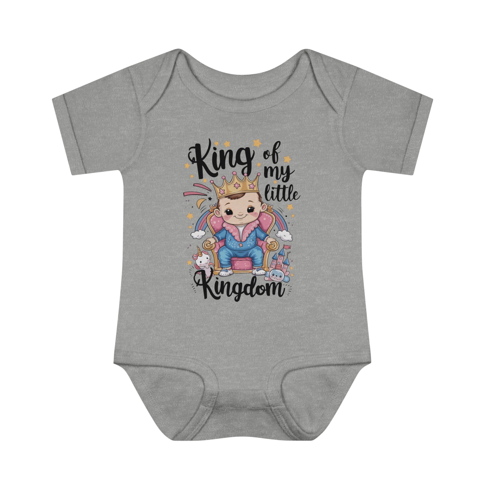"King of my little kingdom" Infant Baby Rib Bodysuit