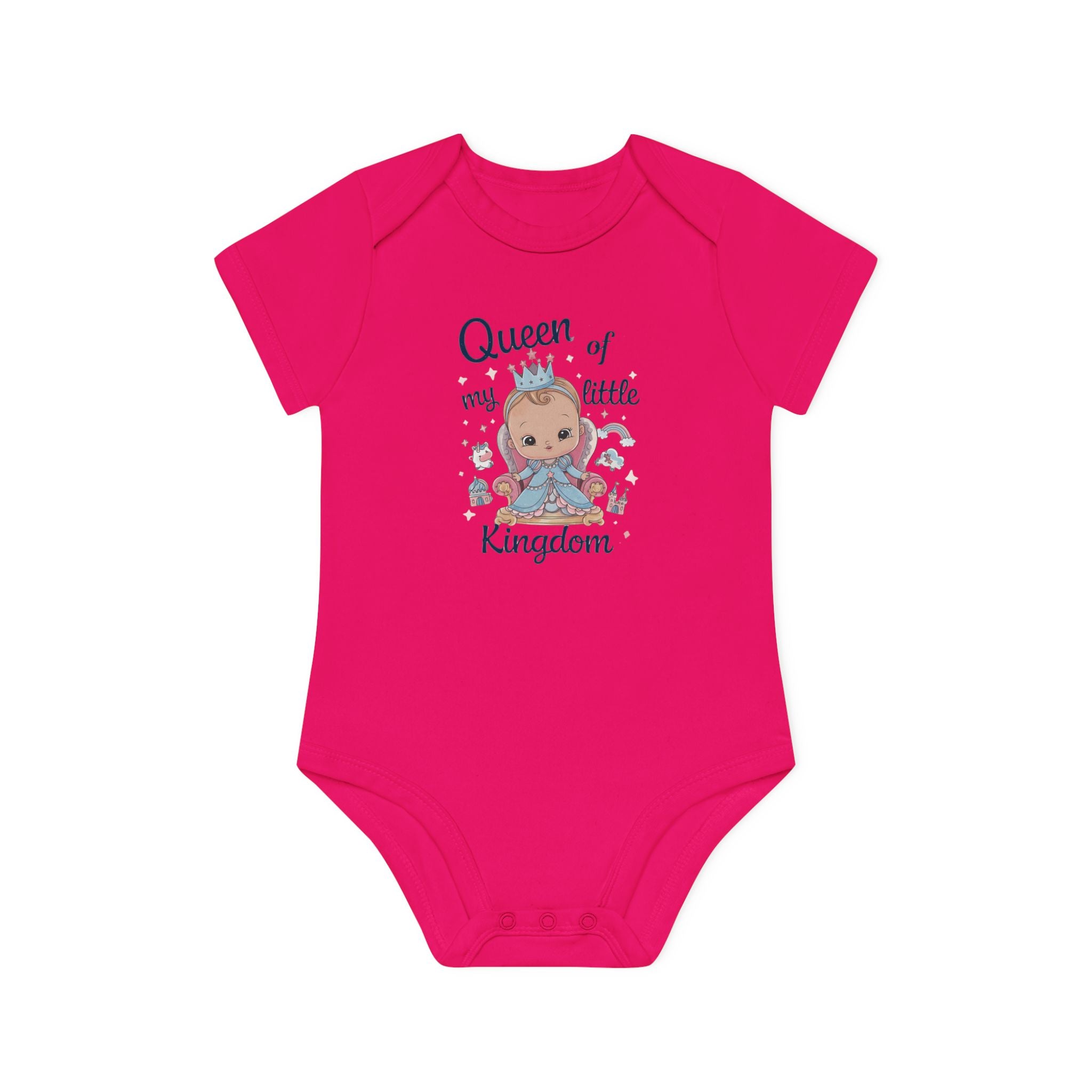 "Queen of my little kingdom" Baby Organic Short Sleeve Bodysuit