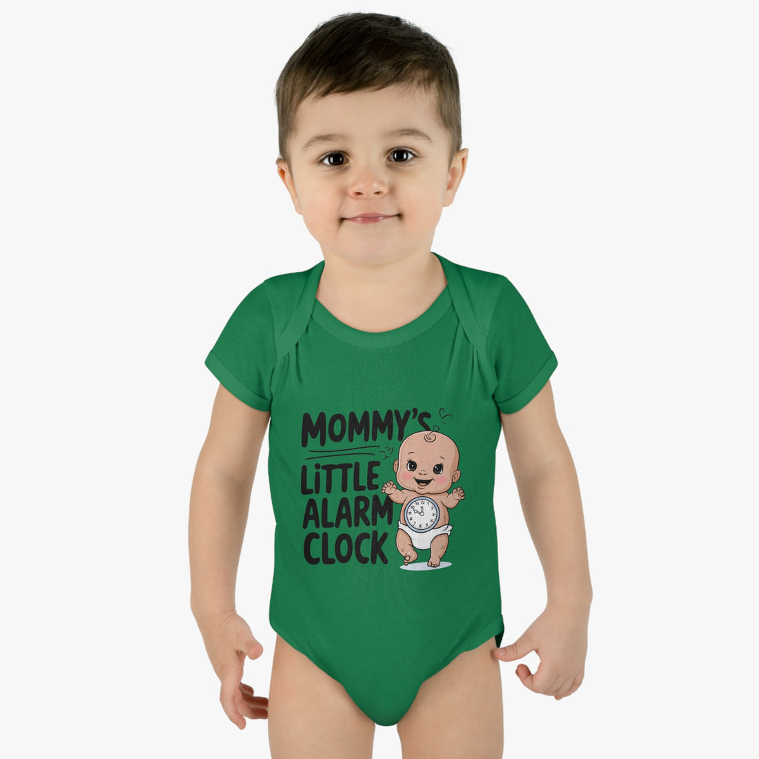 "Mommy's little alarm clock" Infant Baby Rib Bodysuit