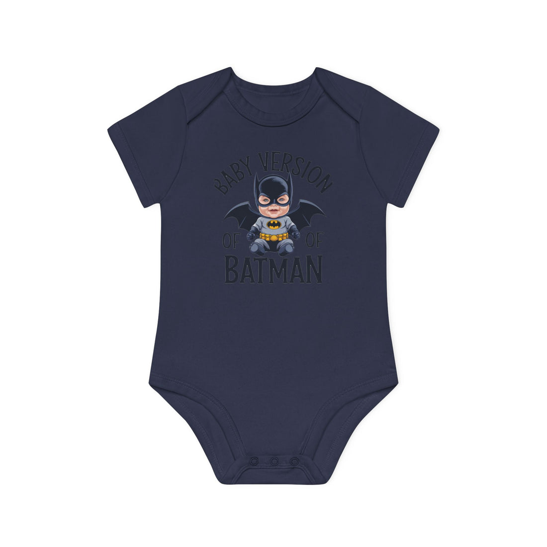 "Baby version of batman" Baby Organic Short Sleeve Bodysuit