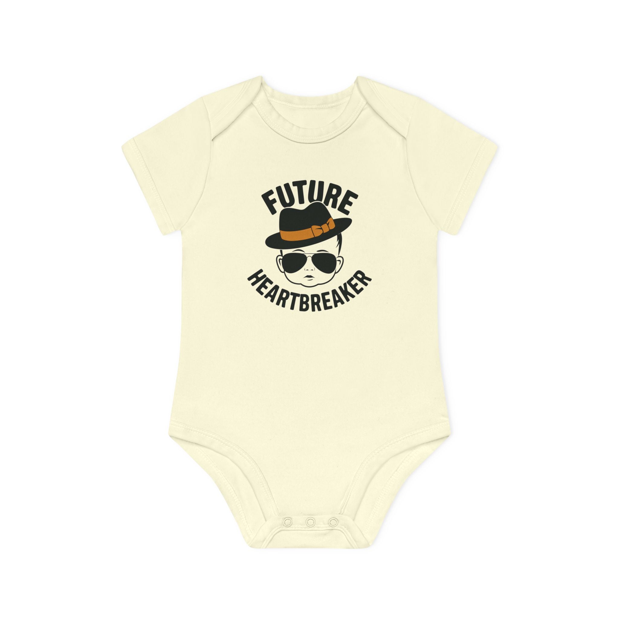 "Future heartbreaker" Baby Organic Short Sleeve Bodysuit