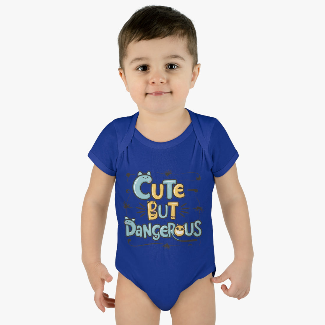 "Cute but dangerous" Infant Baby Rib Bodysuit