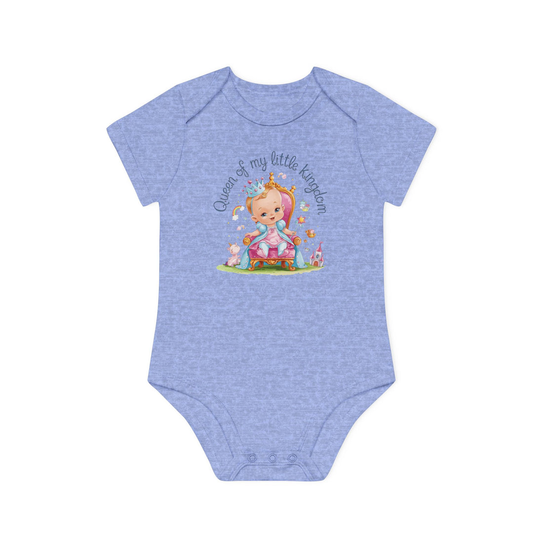 "Queen of my little kingdom" Baby Organic Short Sleeve Bodysuit