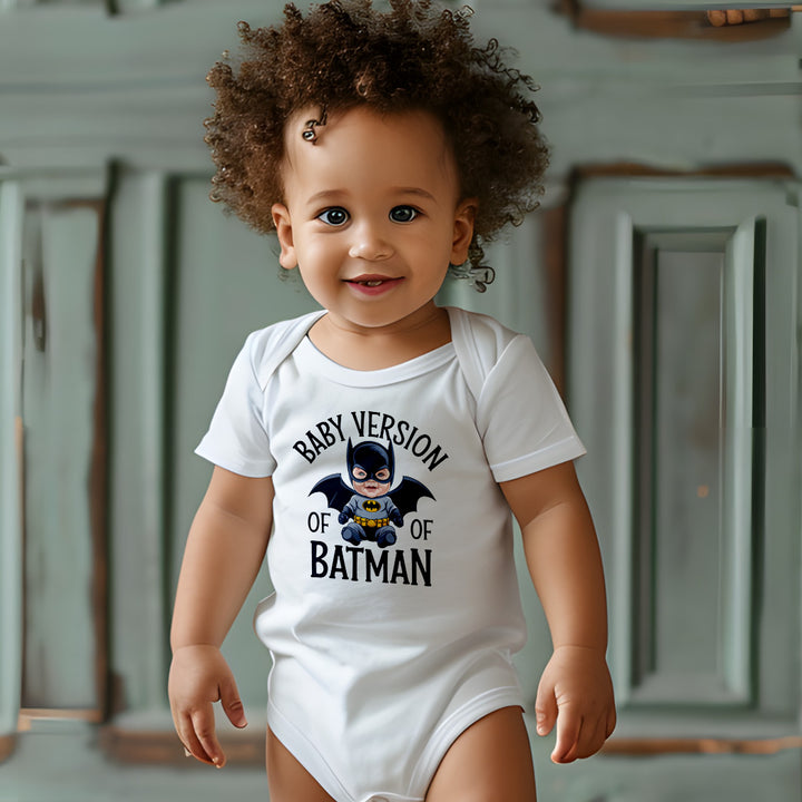 "Baby version of batman" Baby Organic Short Sleeve Bodysuit