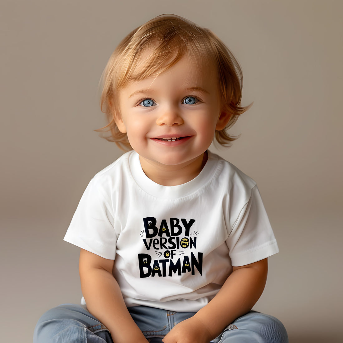 "Baby version of batman" Baby Short Sleeve T-Shirt