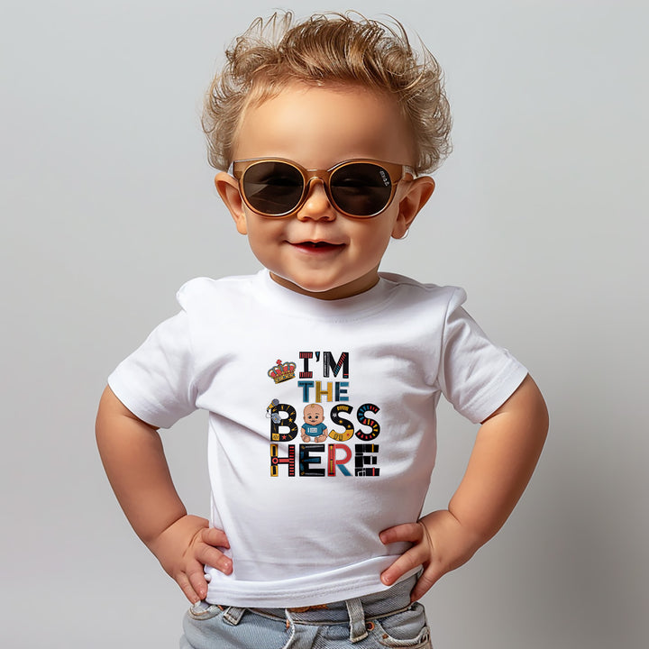 "I'm the boss here" Baby Short Sleeve T-Shirt