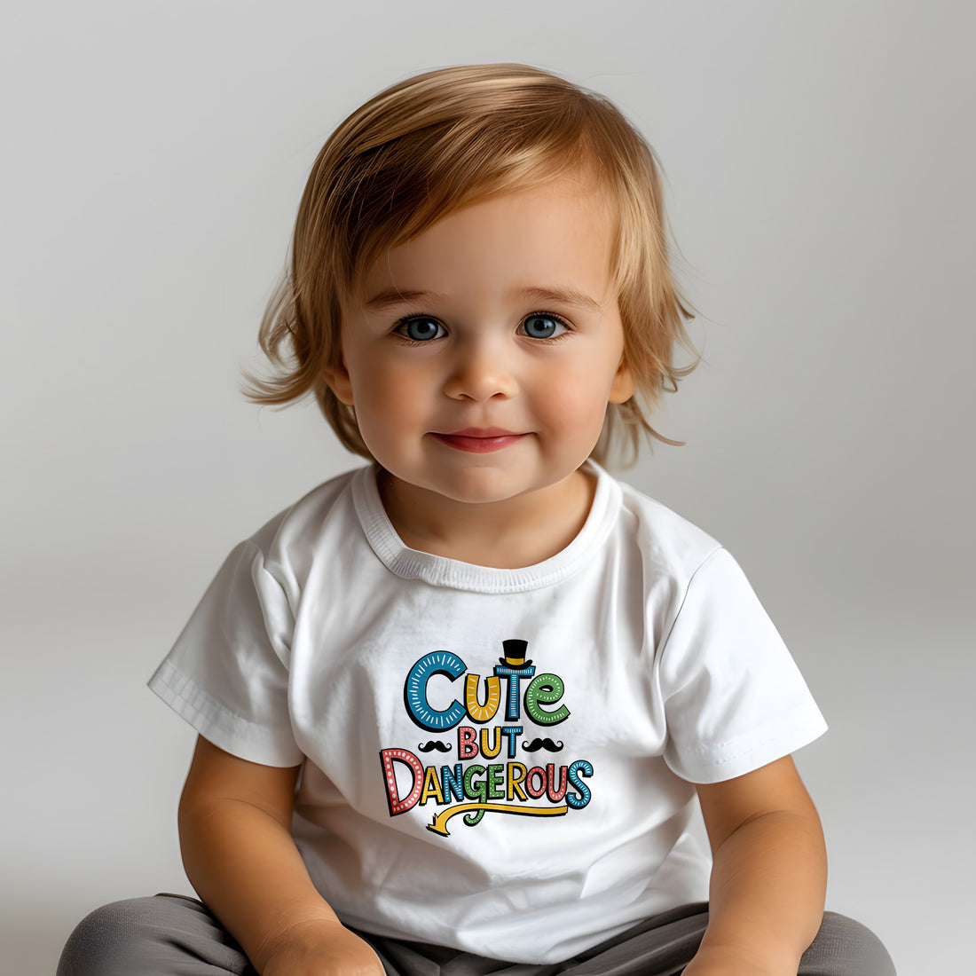 "Cute but dangerous" Baby Short Sleeve T-Shirt