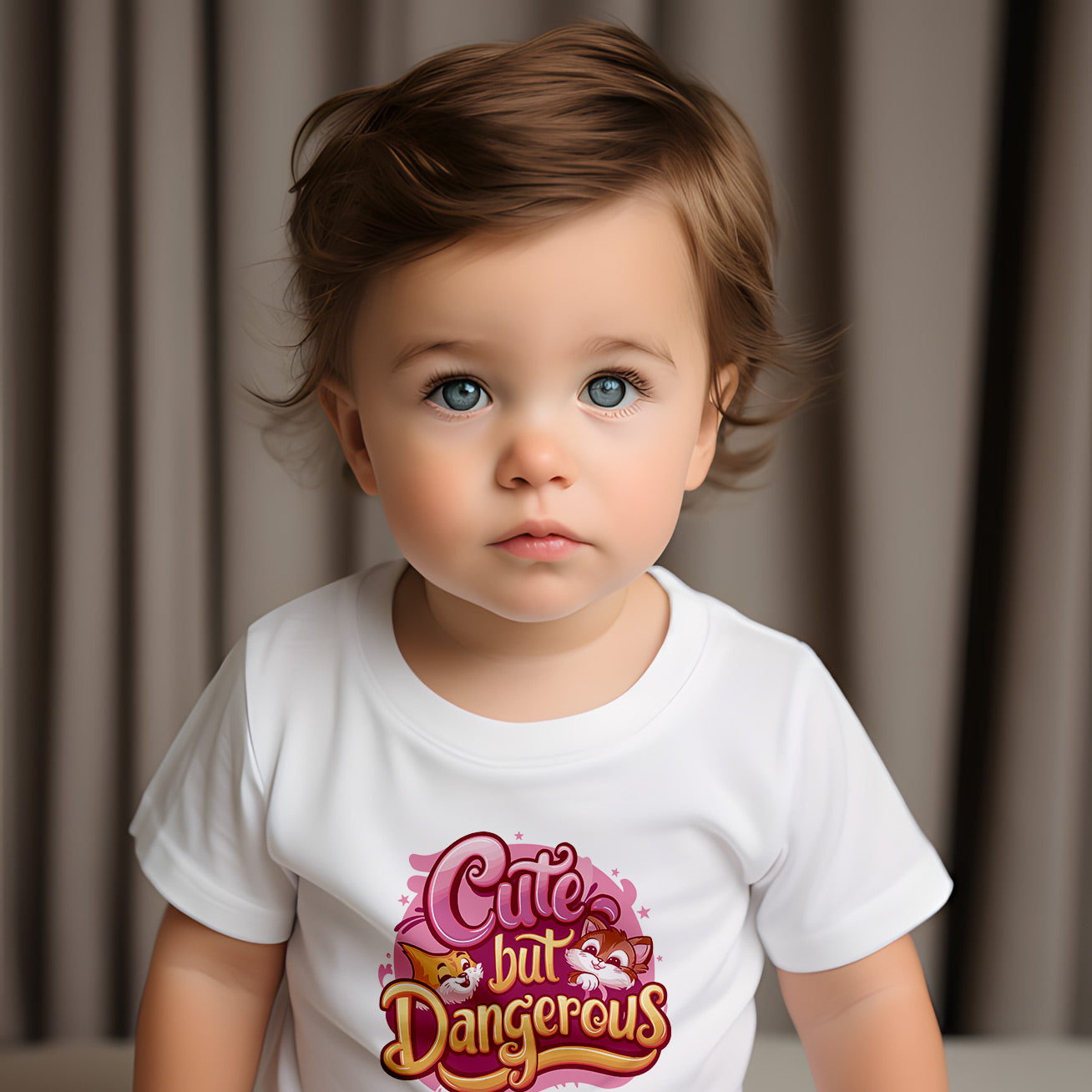 "Cute but dangerous" Baby Short Sleeve T-Shirt