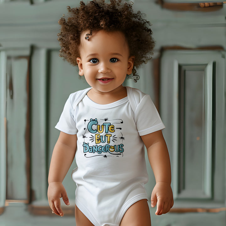 "Cute but dangerous" Baby Organic Short Sleeve Bodysuit