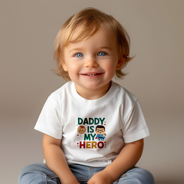 "Daddy is my hero" Infant Fine Jersey Tee