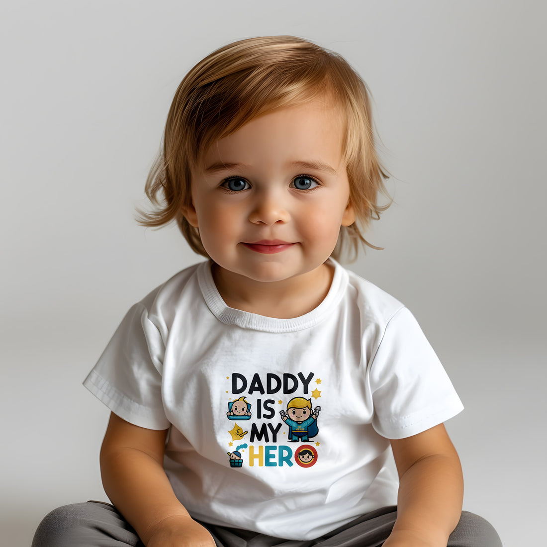 "Daddy is my hero" Infant Fine Jersey Tee