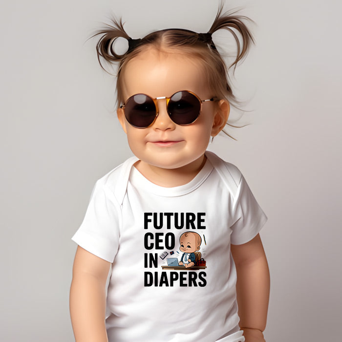 "Future CEO in diapers" Infant Baby Rib Bodysuit