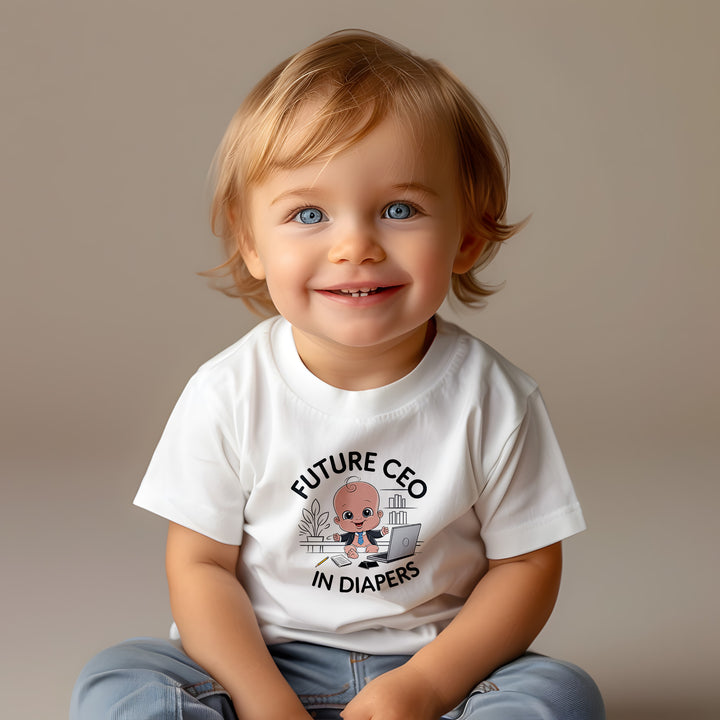 "Future CEO in diapers" Infant Fine Jersey Tee