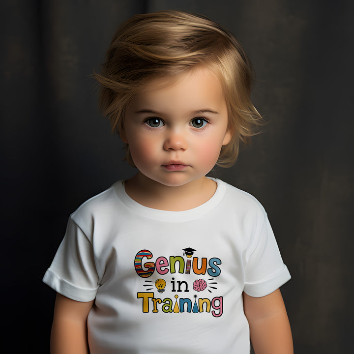 "Genius in training" Infant Fine Jersey Tee