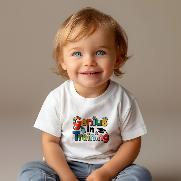 "Genius in training" Baby Short Sleeve T-Shirt