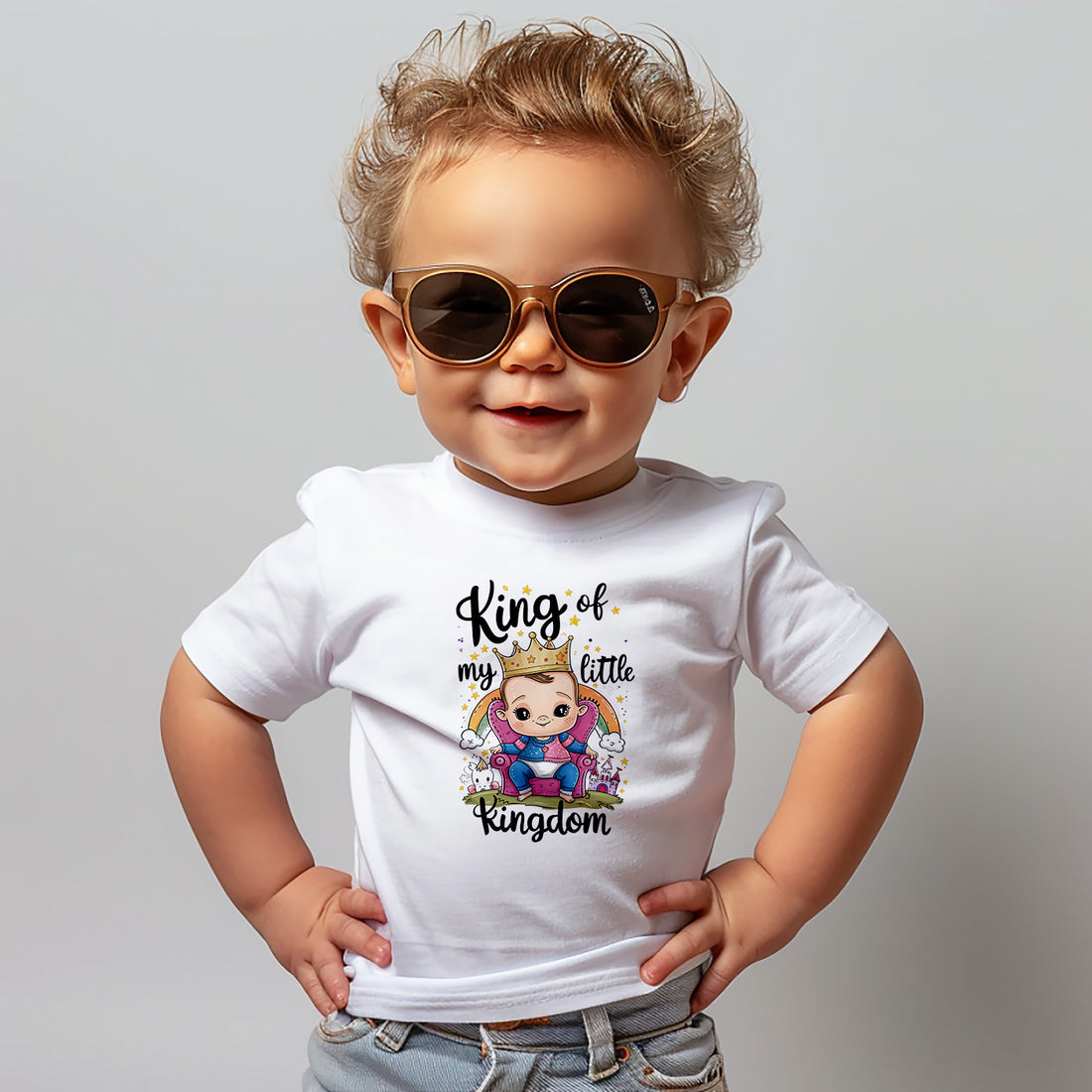 "King of my little kingdom" Infant Fine Jersey Tee