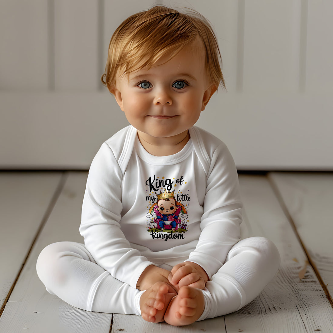 "King of my little kingdom" Infant Long Sleeve Bodysuit