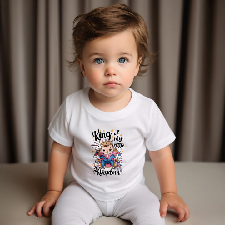 "King of my little kingdom" Baby Organic Short Sleeve Bodysuit