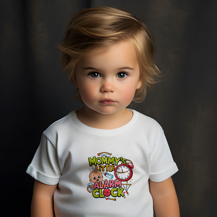 "Mommy's little alarm clock" Baby Short Sleeve T-Shirt